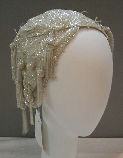 Hat, John-Frederics (American, 1929–1948), cotton, glass, American 