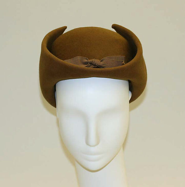Hat, House of Balenciaga (French, founded 1937), wool, silk, French 