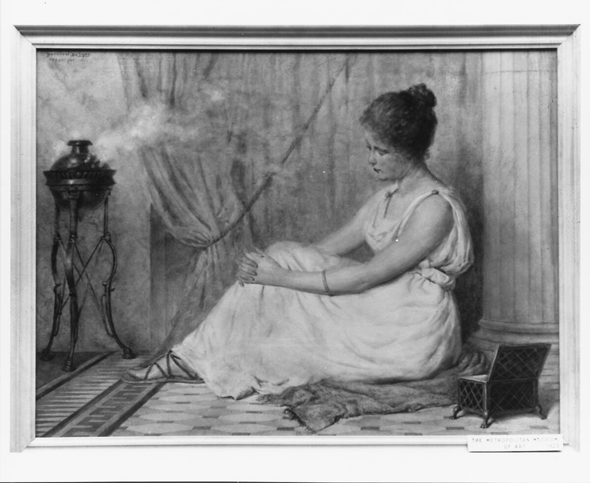 Incense, Percival De Luce (1849–1914), Watercolor, gouache, and graphite on wove paper laid down on illustration board, American 