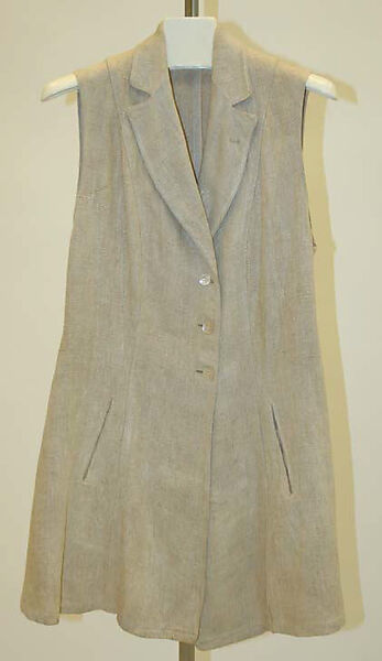 Riding waistcoat, linen, American 