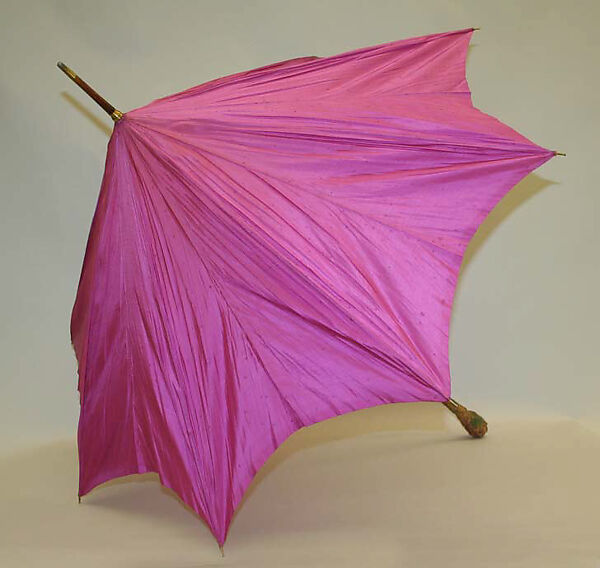 Parasol, silk, wood, metal, probably French 