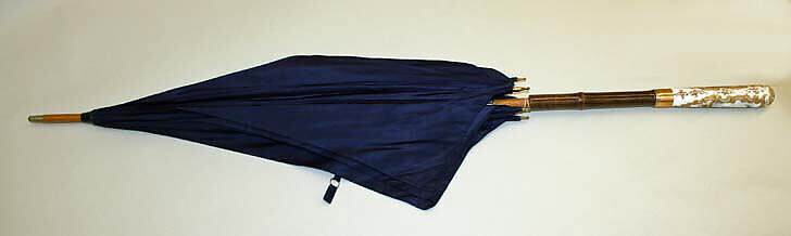Parasol, silk, wood, metal, china, American or European