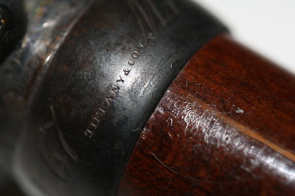Umbrella, silk, wood, metal, silver, American