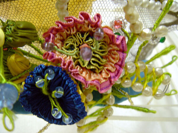 Hat, Lucile Ltd., New York (American, 1910–1932), silk, glass, metal, cotton, American