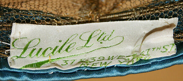 Hat, Lucile Ltd., New York (American, 1910–1932), silk, glass, metal, cotton, American