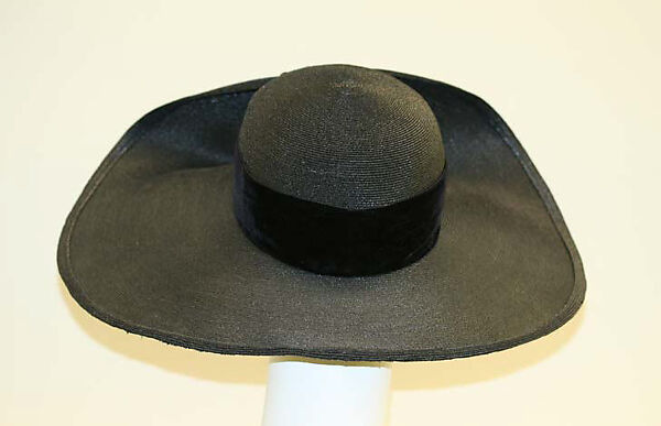 Hat, Bergdorf Goodman (American, founded 1899), silk, straw, American