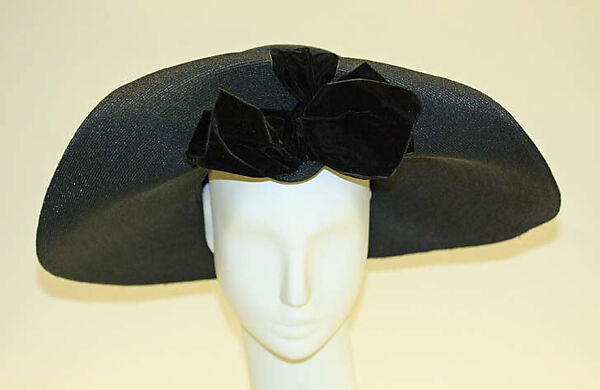 Hat, Bergdorf Goodman (American, founded 1899), silk, straw, American 