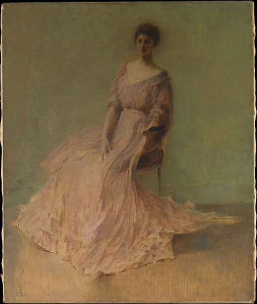 Lilac Dress, Thomas Wilmer Dewing (American, 1851–1938), Oil on canvas, American 