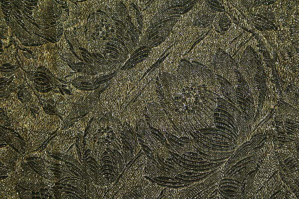Shawl, silk, metallic thread, American or European