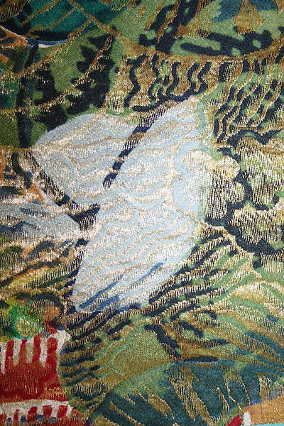 Evening shawl, silk, metal thread, American or European