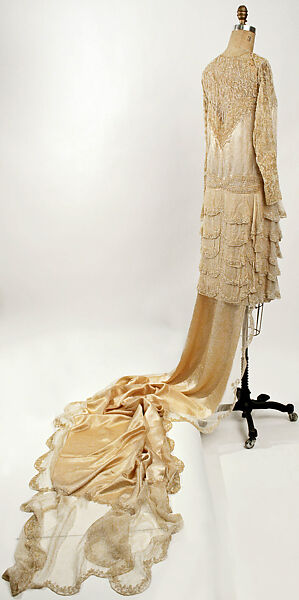 Wedding ensemble, Milgrim (1927–1990), silk, cotton, glass, wax, American