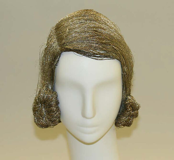 Wig, metallic thread, American or European 