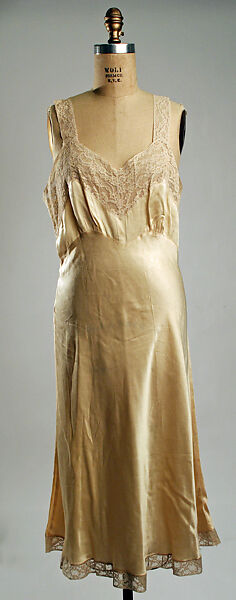 Slip, silk, cotton, American 