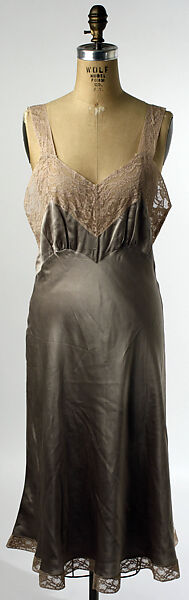 Slip, silk, cotton, American 