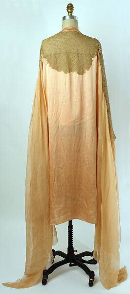 Tea gown, Christophe, silk, cotton, French