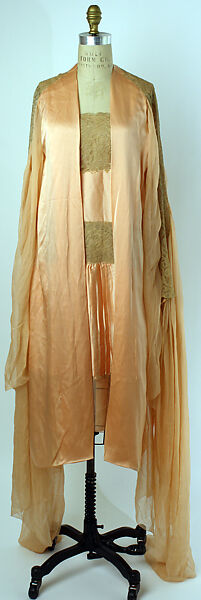 Tea gown, Christophe, silk, cotton, French 