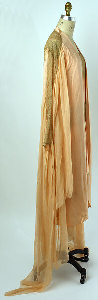 Tea gown, Christophe, silk, cotton, French