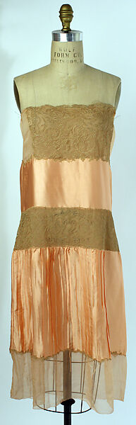 Tea gown, Christophe, silk, cotton, French