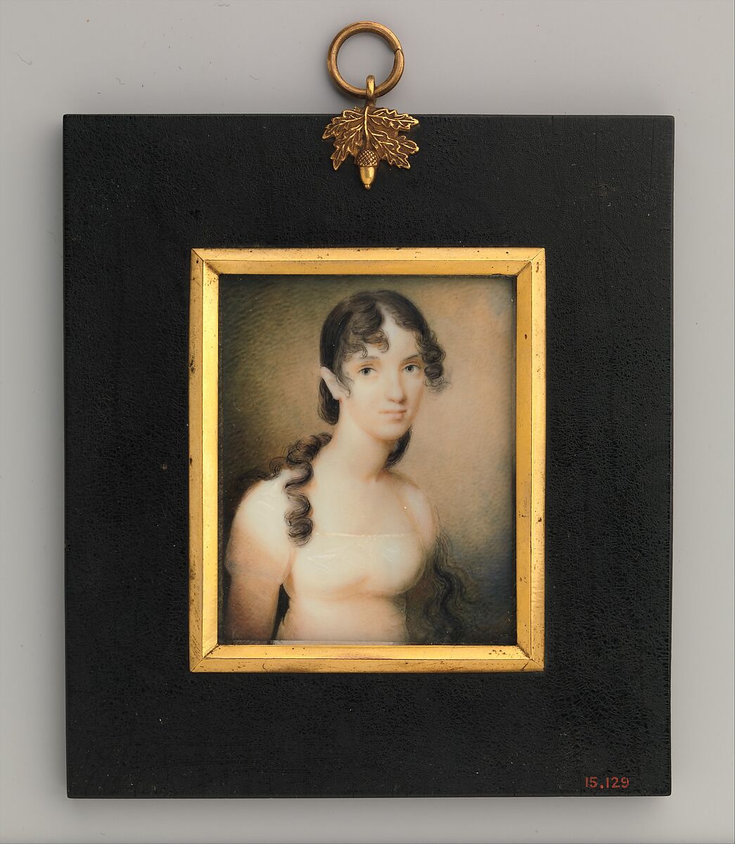 Mrs. Robert Watts (Matilda Ridley), Anson Dickinson (1779–1852), Watercolor on ivory, American