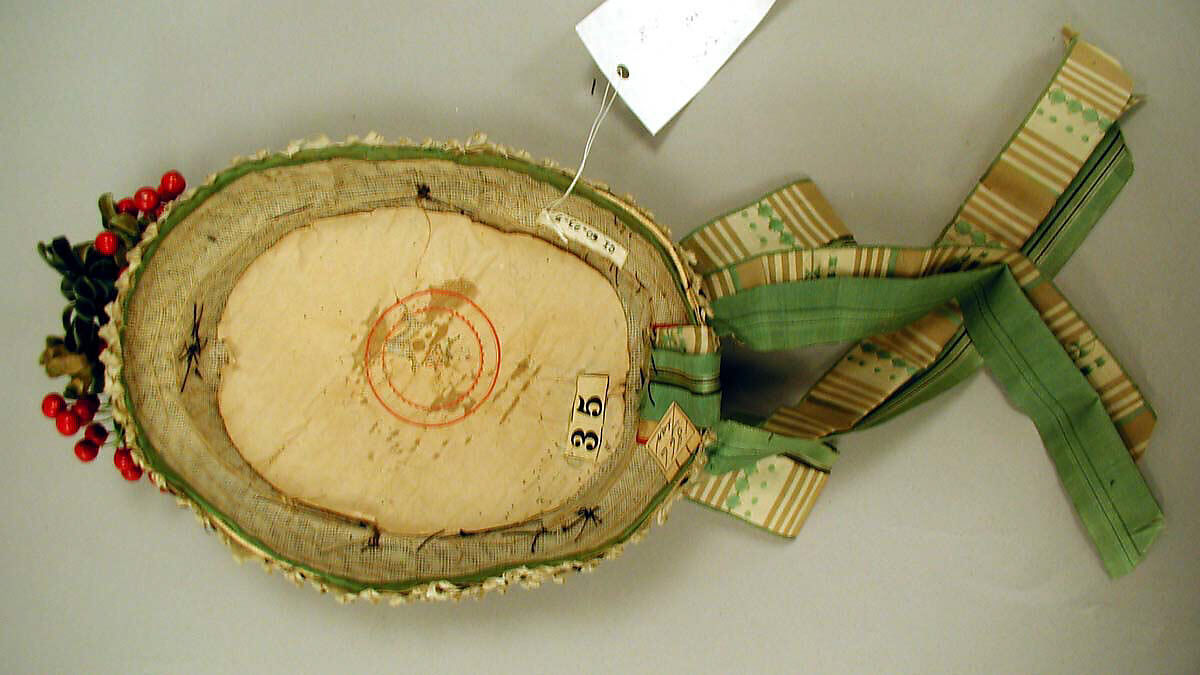 Hat, straw, silk, American