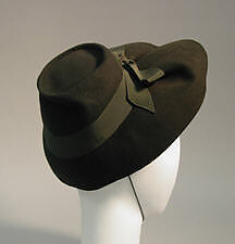 Hat, Lilly Daché (American (born France), Bègles 1898–1989 Louvecienne), wool, American