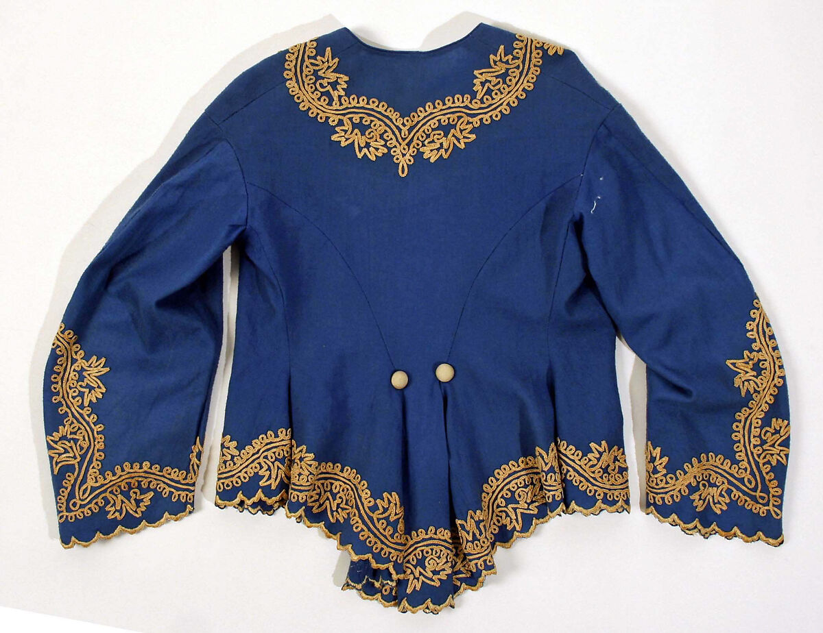 Jacket, wool, silk, American