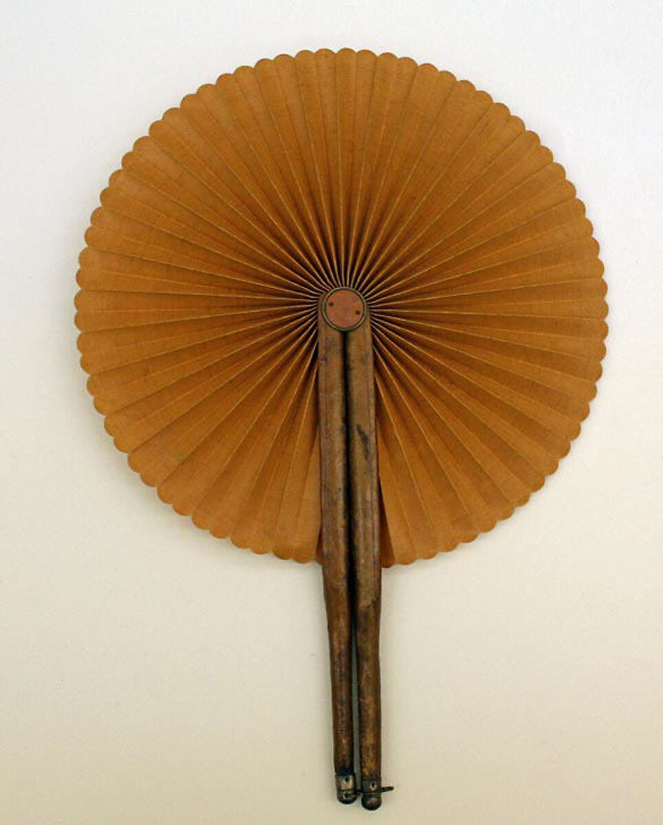 Fan, leather, cotton, American 