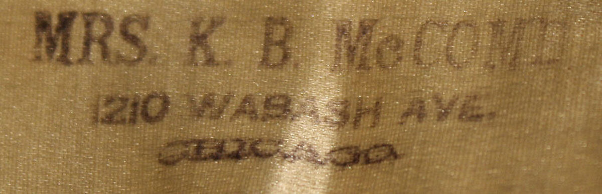 Dinner dress, Mrs. K. B. McComb (American), silk, American