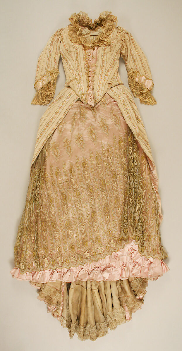 Dinner dress, silk, French 