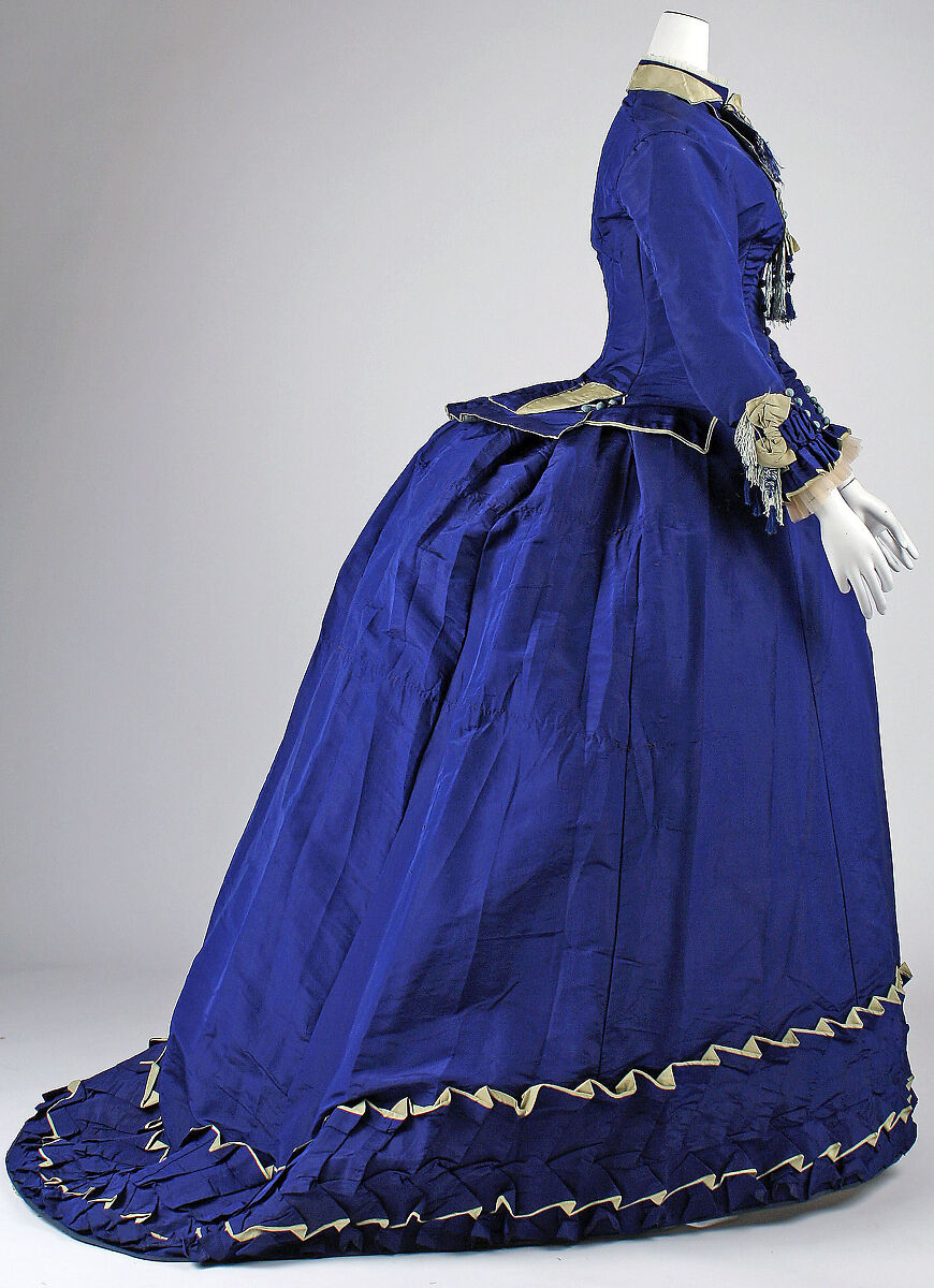 Afternoon dress, silk, French