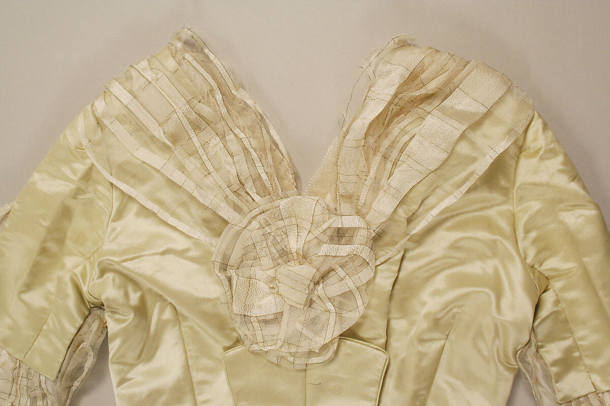 Visiting dress, silk, probably French