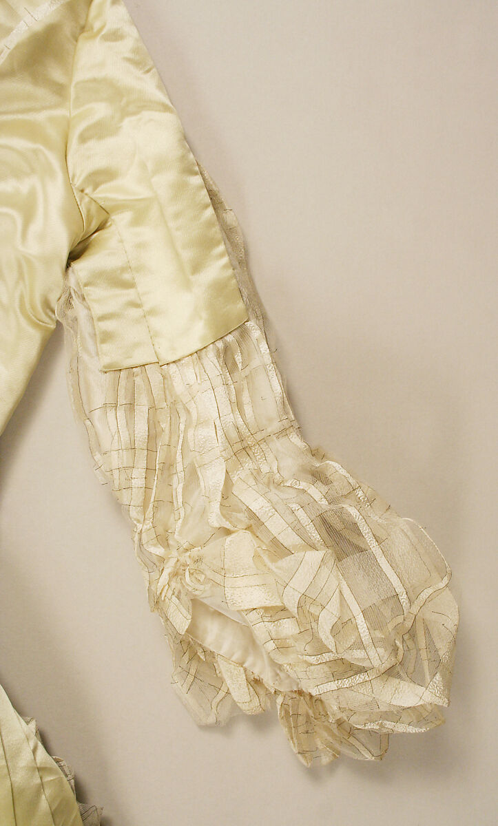 Visiting dress, silk, probably French