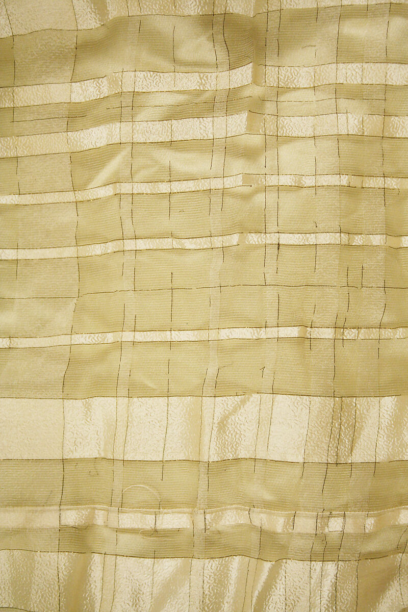 Visiting dress, silk, probably French