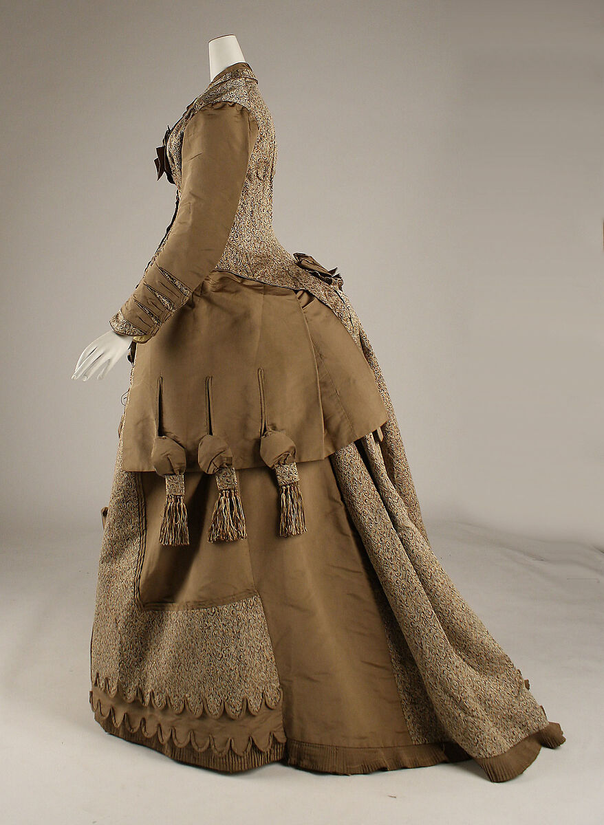 Afternoon dress, M. Switzer, silk, cotton, American