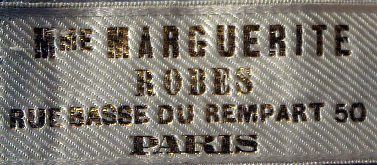 Visiting dress, silk, wool, cotton, French