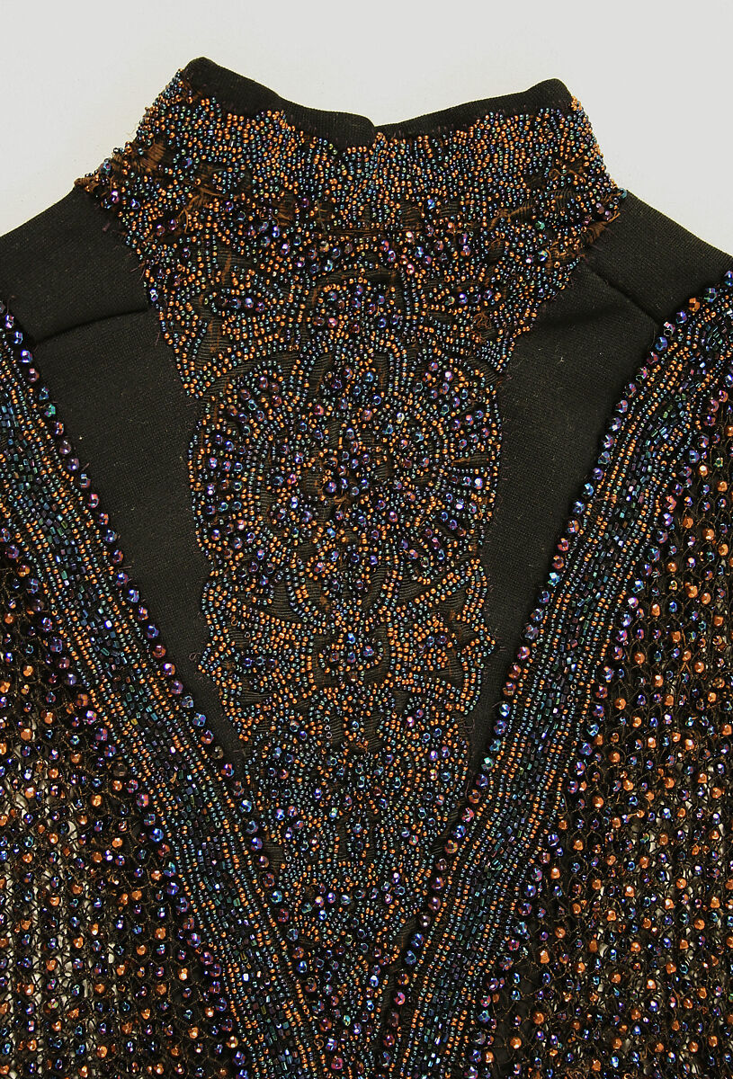 Cape, silk, wood, glass, American