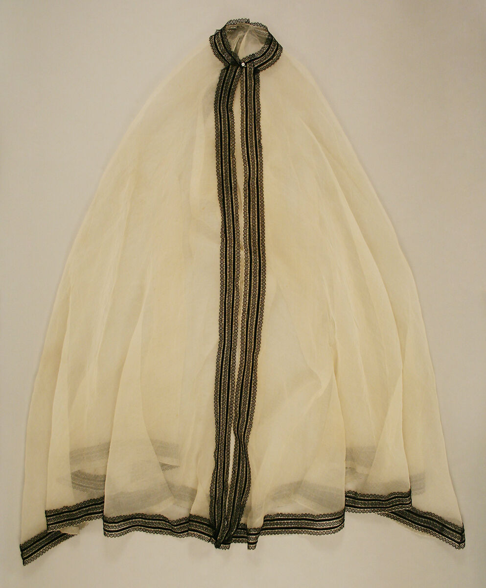 Evening cape, cotton, silk, French 