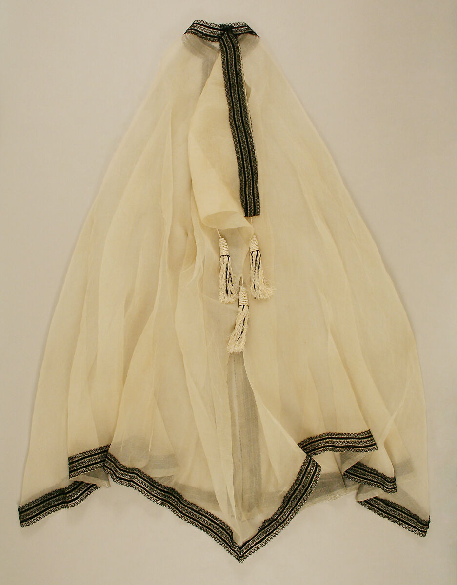 Evening cape, cotton, silk, French