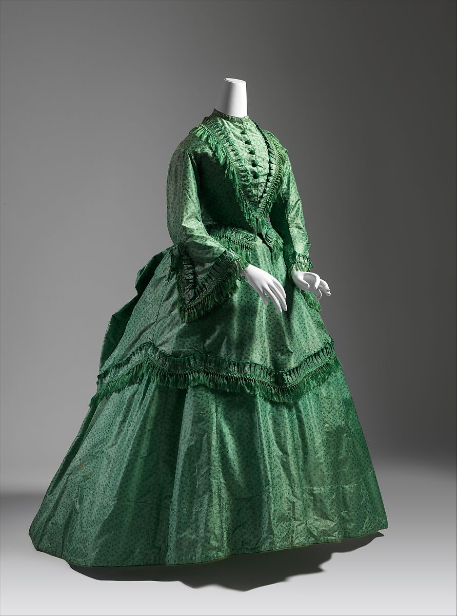 Dress, silk, British