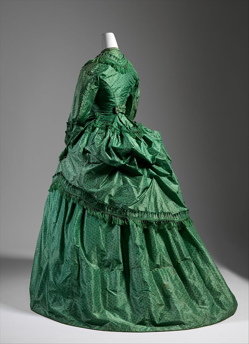 Dress, silk, British