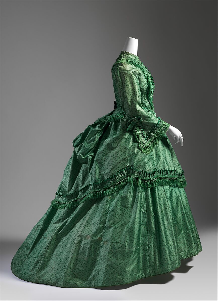 Dress, silk, British