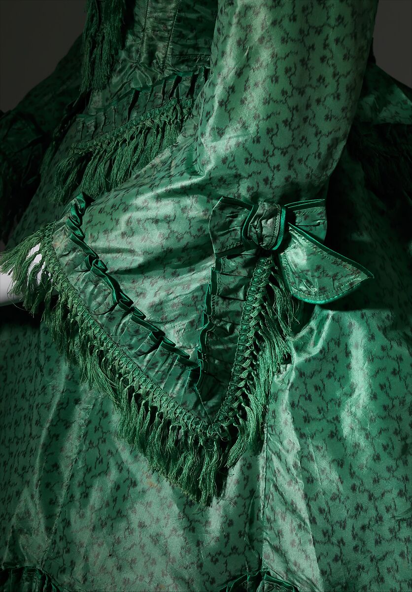 Dress, silk, British