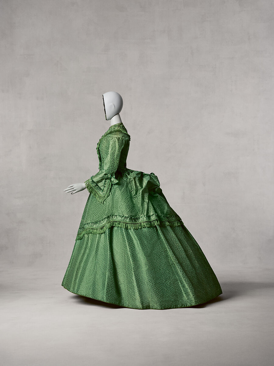 Dress, silk, British