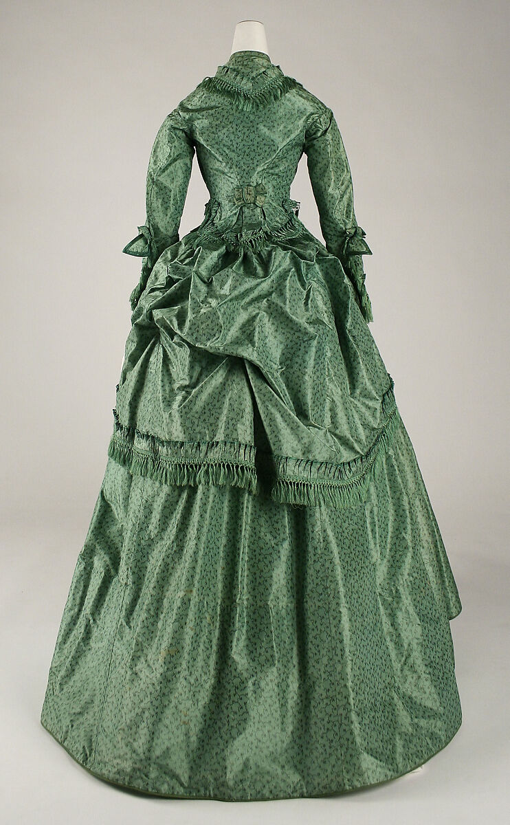 Dress, silk, British