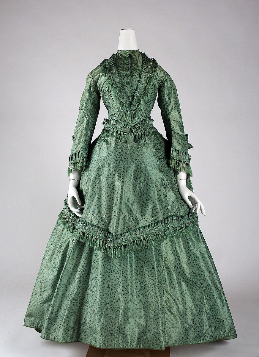 Dress, silk, British