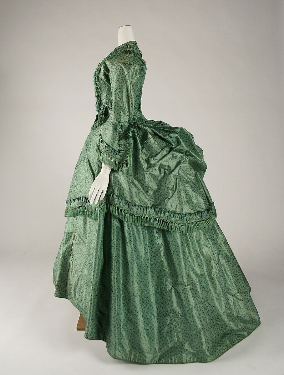 Dress, silk, British