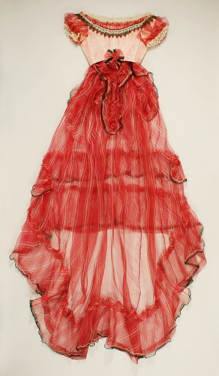 Ball gown, silk, cotton, European