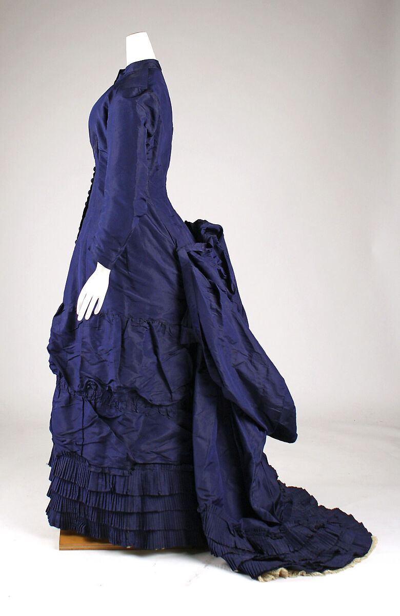 Dress, silk, probably American