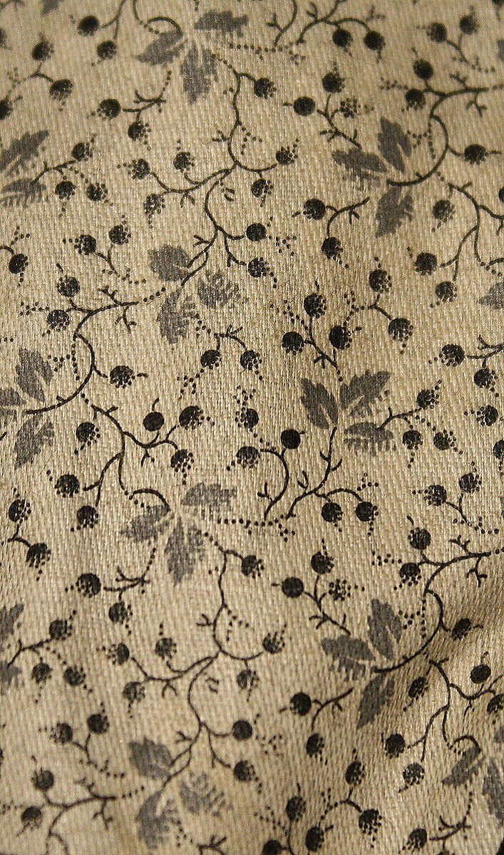 Evening dress, cotton, silk, French