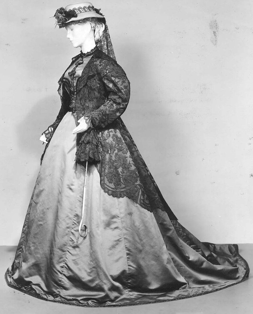 Dress, silk, British